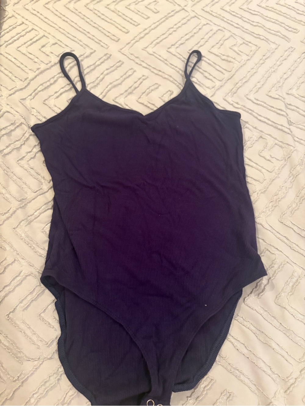 Fitted Navy Blue Tank Bodysuit